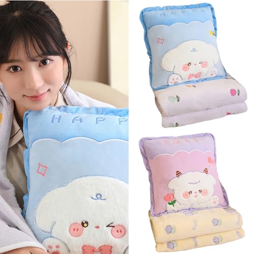 Couvertures en peluche douce et confortable version coussin de place - 3