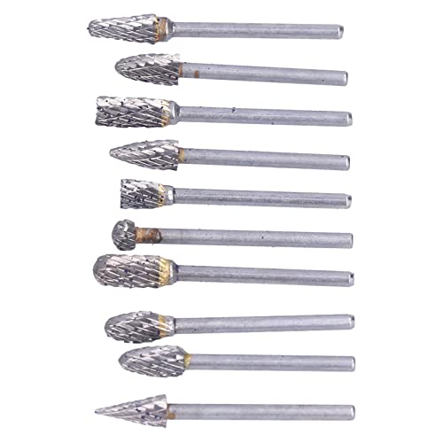 Set de 10 fresas rotativas de carburo de tungsteno miniatura 6