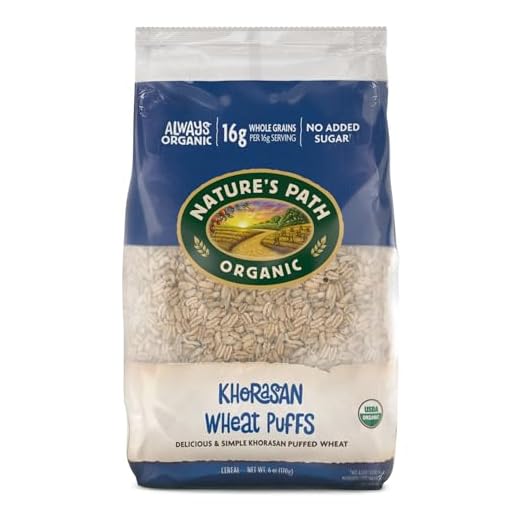 Nature's Path Organic Kamut Puffs Cereal,Earth Friendly Package, Khorasan Wheat Puffs, Non-GMO, 16g Whole Grains, No Added Sugar,6 Ounce (Pack of 12)