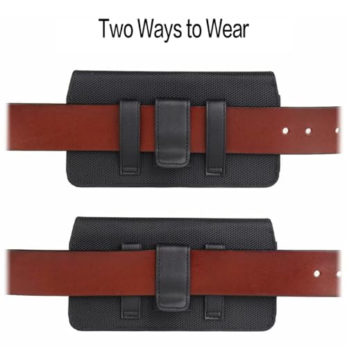 Yicheey Nylon Cell Phone Pouch Belt Holster Case Compatible For Samsung Galaxy S24 Ultra / S23 Ultra / A14 A23 A13 A03S A32 / Moto G Power Play Stylus/Pixel 8 Pro/Oneplus 12 12R 11 / Xiaomi 13 Pro  thumb #2