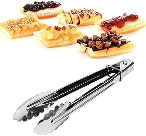 Bag Clips 1/2pcs Stainless Steel Salad Tongs BBQ Kitchen Cooking Food Serving Utensil Tong Kitchen Accessories Tools Restaurant Food Folder (Color : 1Pcs) (2pcs)