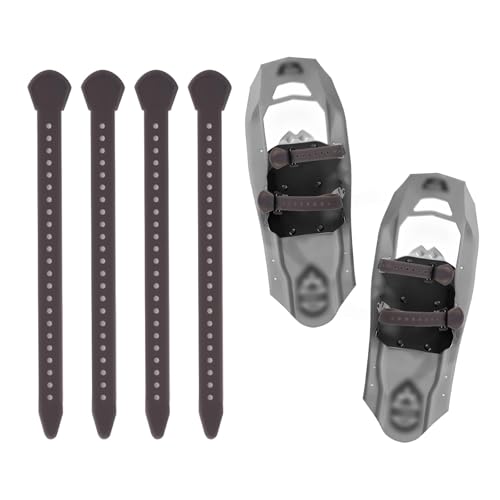 4 Pcs 12\" Snowshoe Straps Replacement Kit, Adjustable Ski Boot Wraps Ties for MSR Classic Snowshoe Straps,Ski Boot Binding Accessories (4, 12inch)