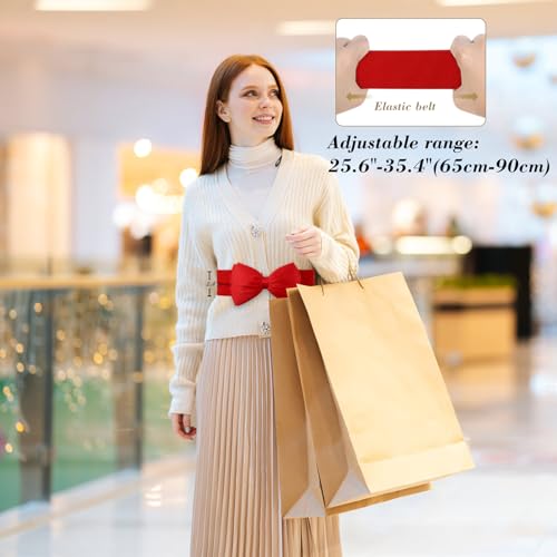 Women's Fashionable Bowknot Wide Belt Girls Lady Stretch Cinch4