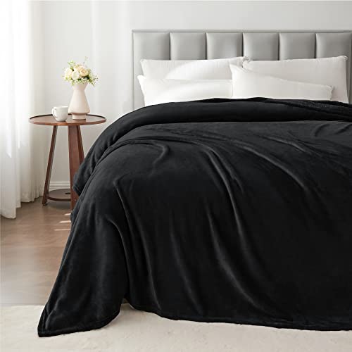 Bedelite Fleece Blankets Twin Size Black Throw Blankets For Couch & Bed, Plush Cozy Fuzzy Blanket, Super Soft & Warm Blankets For Spring And Summer #TOP6