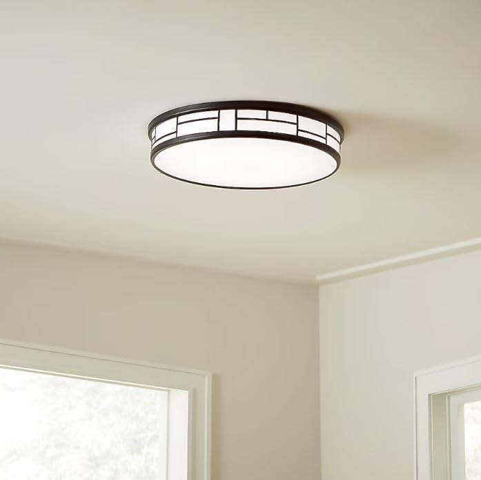 Allan.Roth Daphne 1 -Light 19-in Matte Black Integrated LED Flush Mount Light