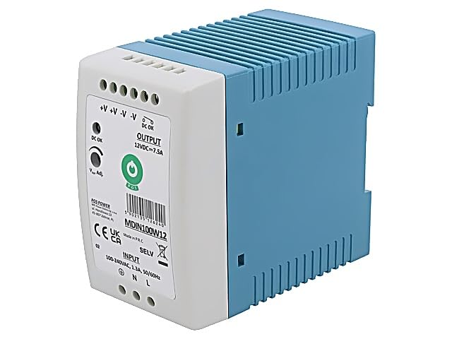 Alimentation rail DIN 12V évitez les pannes de tension avec POS MDIN100W12 100W