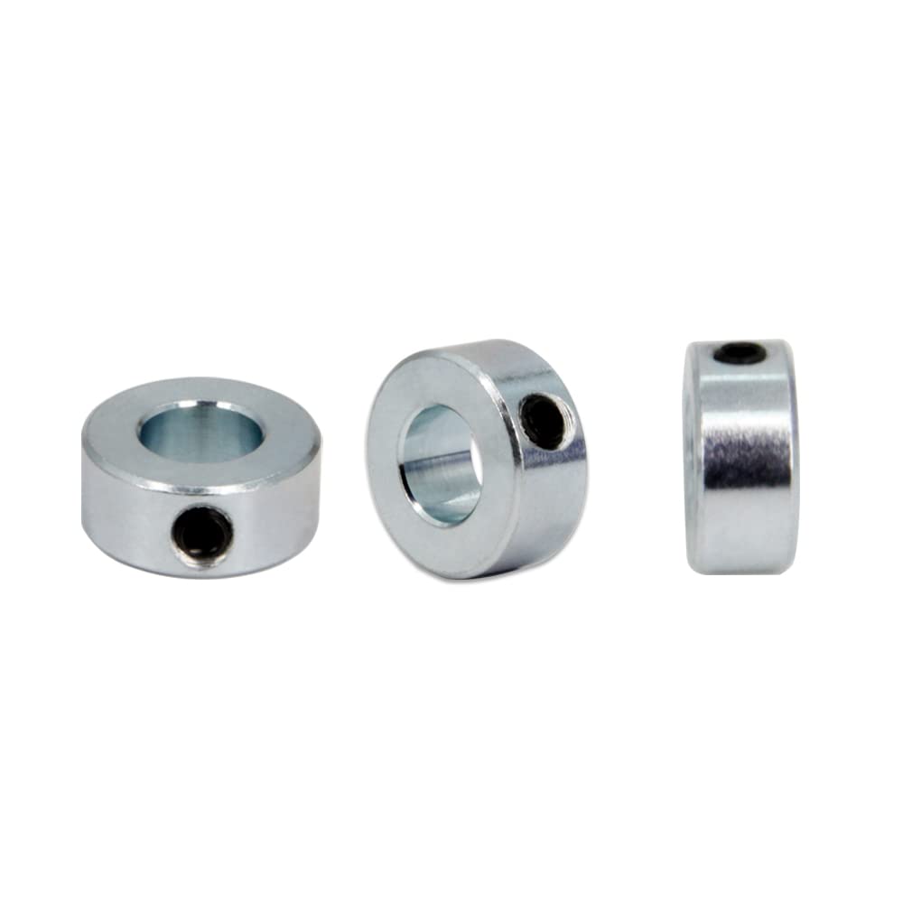 1/2" Shaft Collars - Zinc Plated Steel Set Screws (8 Pack) -4