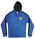 Jacke mit Reisverschluß Ukraine Jacke Sweater Royal GO Ukrajina Trikot Look Zip Nation Fussball Sport (S)