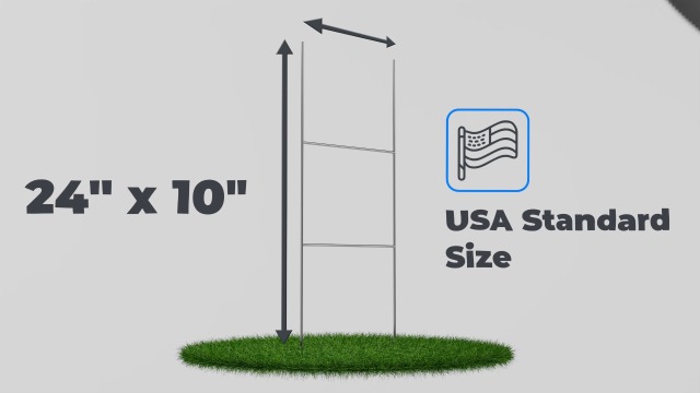 Yard Sign Stake Heavy Duty "H" Frame Wire Stakes - H Stake and Wire
