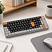 KRUX Zyro 96%, kabellose Membran Tastatur mit Nummernblock, US QWERTY, kompaktes 96% Layout, Bluetooth und 2.4 GHz, USB-C Aufladung, leiser Betrieb, 100 Tasten, für Büro, Zuhause und tägliche Arbeit