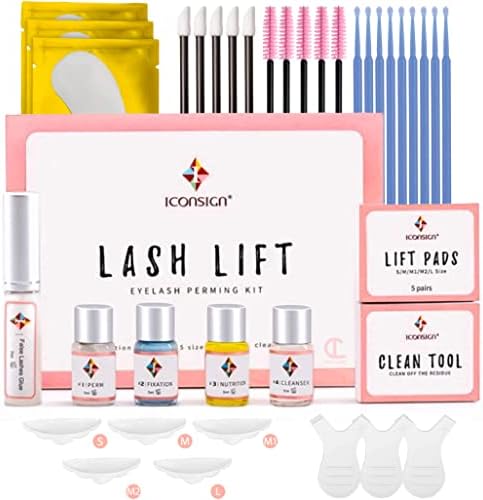 Lash Lift Kit for Perming, Curling and Lifting Eyelashes | 2022 Updated | Semi Permanent Salon Grade Supplies for Beauty Treatments | Includes Eye Shields, Pads and Accessories
