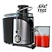 Produktbild Entsafter, Entsafter für Obst und Gemüse, 2 Geschwindigkeitsstufen und Überhitzungsschutz, Anti-Shake-Design, 500 ml Saftbehälter und Reinigungsbürste, BPA Frei, Von Homgeek