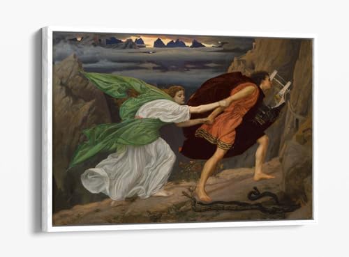 Toile flottante Orphée Poynter grand format avec cadre blanc premium
