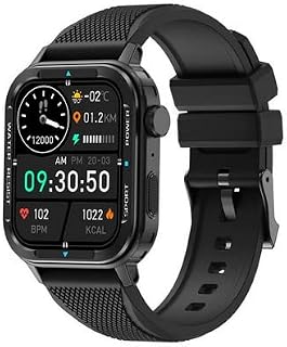 COLMI M41 Relógio inteligente de 1,9 polegadas HD com chamadas para telefone Android, iOS rastreador de atividades com monitoramento de frequência cardíaca de pressão arterial e teste spo2, chamada Bluetooth, IP68, teste de temperatura corporal ip67 Smartwatch para homens e mulheres (Preto)