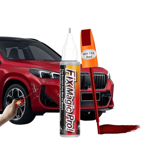 QZTYTY Touch Up Paint for Cars, Automotive Paint Scratch Repair, Two-In-One Car Touch Up Paint Fill Paint Pen, Car Accessories Scratch Remover Pen Universal for Scratch Repair Various Cars (Red)