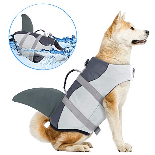 Dog Life Jackets, Ripstop Pet Floatation Life Vest for Small, Middle, Large Size