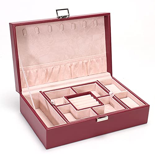 Boîte de rangement de bijoux de style européen - Écrin d'emballage double couche haut de gamme