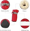 YAODHAOD Dog Shoes, Dog Boots Paw Protector, Winter Warm Comfortable Soft Soled Dog Skidproof Sneakers with Reflective Straps, for Small Dog (Size 5: 1.9"x1.5" (LW), Red)