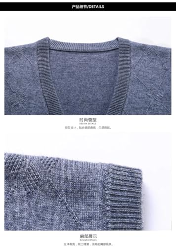 Men Knitted Cardigan Tank Top Vest Men's Knitted Sleeveless Sweater2