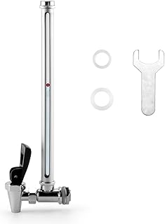 Water Spigot With Sight Glass-Clear View Water Level with Red Floating Ball fit for Ber-key Water Filter System,10-inch Sight Glass Spigot-Durable Metal Material