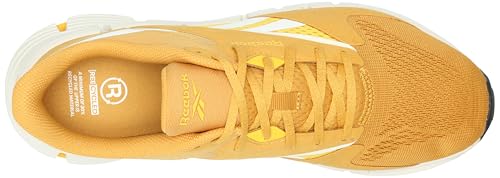 Reebok Unisex Zig Dynamica 5 Running Shoes, Retro Gold/Classic Yellow/Chalk, Men Size's 11/ Women's Size 12.5