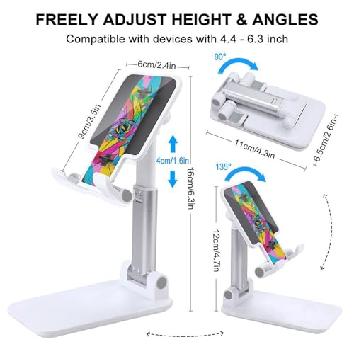 Support de bureau pour téléphone portable avec motif planche de skate