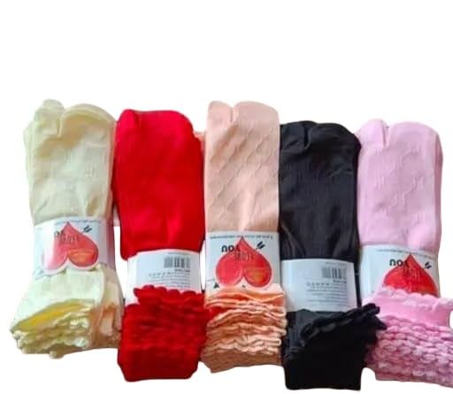 Stylish Women & Girls Ankle Length Socks Pack of 5 – Multicolor Nylon Summer Socks Multi free size-image-0