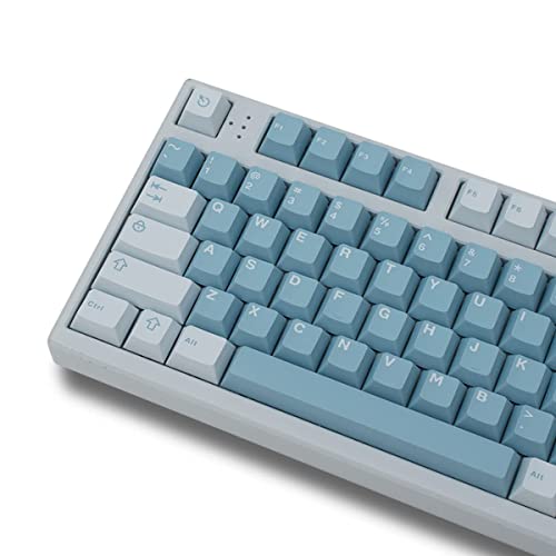 mintcaps Dreams White Blue Purple Keycaps Set 132 Keys Cherry Profile Doubleshot Custom Keycaps for Cherry MX Gateron Kailh Switches Mechanical Keyboards