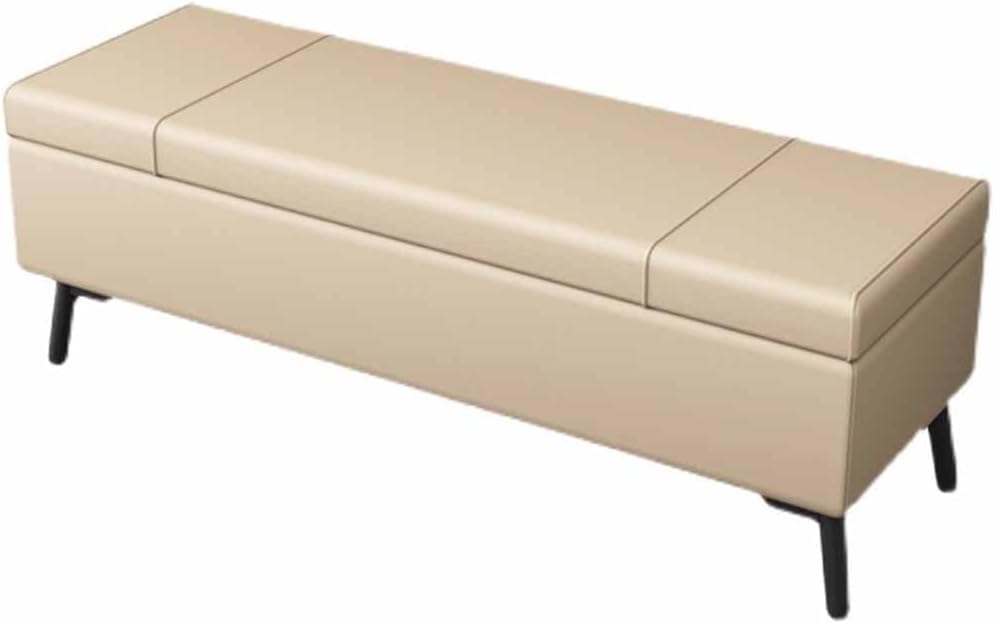 Tabouret de canapé pliant pour gagner de la place et ranger le salon en similicuir
