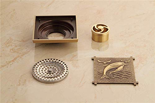 Siphon de sol pour douche à l'italienne avec clapet cuivre
