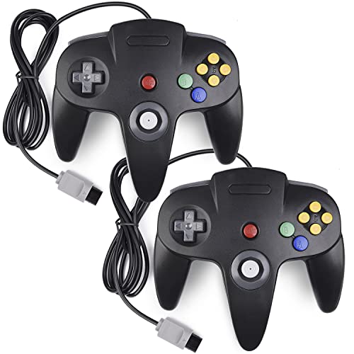 Gamepad retro con cable para consola de videojuegos clásica, paquete de 2