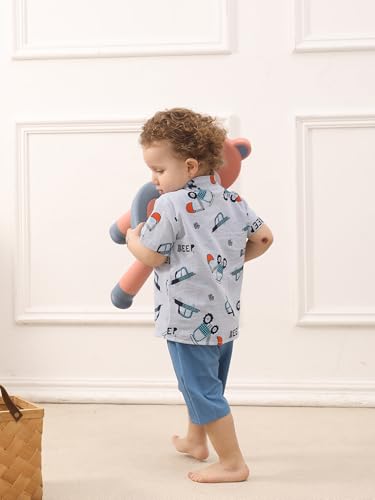 SUREPOCH Baby Boy Clothes Toddler Summer Outfits Short-sleeved Shirt Elastic Pants Two-piece Set Cute Baby Boy Outfits4