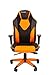 CHAIRJet 17SA Chair, Pelle Sintetica, Nero/Arancione, Normale