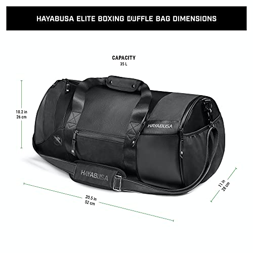 Hayabusa Elite Boxing Duffle Bag - 35 Liters, Black