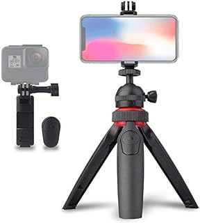 Mini Tripod, LENSGO L322 Portable Cell Phone Tripod Tabletop Stand for Android iPhone Smartphone/Camera/GoPro with Wireless Remote Shutter-Universal Cell Phone Clip-GoPro Mount-360° Rotation Ball Head