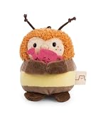 NICI 62904 zestaw przytulanka trzmiel Hadshi z konewką i kostiumem ogrodnika w pudełku prezentowym, mymochi pluszowe zwierzątko w stylu kawaii, 8 cm, 8,5 x 6,5 x 10 cm, brązowy