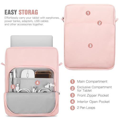 Image of TiMOVO 15 Inch Laptop Sleeve for MacBook Air 15, Pro 14, Pink