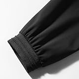 Allthemen Men's Casual Smart Jacket Stand Collar Button Down Outerwear Lightweight Summer Bomber Jackets Outdoor Black L - Image 7