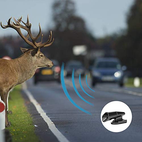 Winzwon Deer Whistles for Car Pack of 4 Warning Devices for Vehicles Motorcycles Include Ultrasonic & Wind Whistle Car Safety Accessories Gift