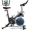 SupeRun Magnetic Exercise Bike, Stationary Bike for Home with Exclusive App, 32-Level Resistance Indoor Cycling with 300 lb Weight Capacity, Low Noise, and Fitness Courses (Fits Users 5’1″ to 5’11″）