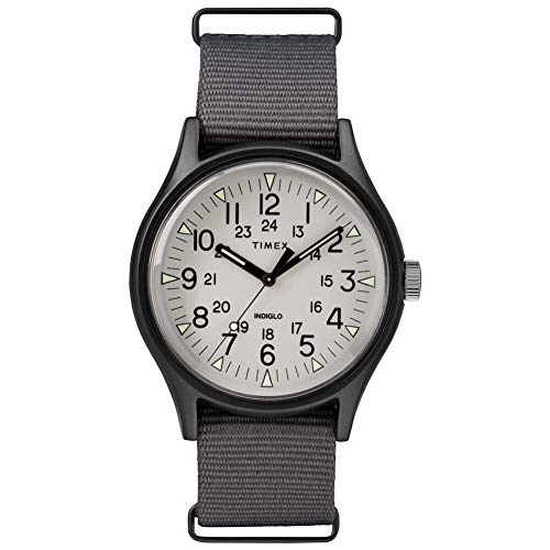 Timex Men's MK1 Aluminum 40mm Watch  Gray with Fabric Slip-Thru Strap