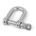 New Lon0167 316 Stainless Featured Steel Wire Rope reliable efficacy Fastener Bow D Shackle 4mm Screw Thread(id:de7 9a 5e 7d1)