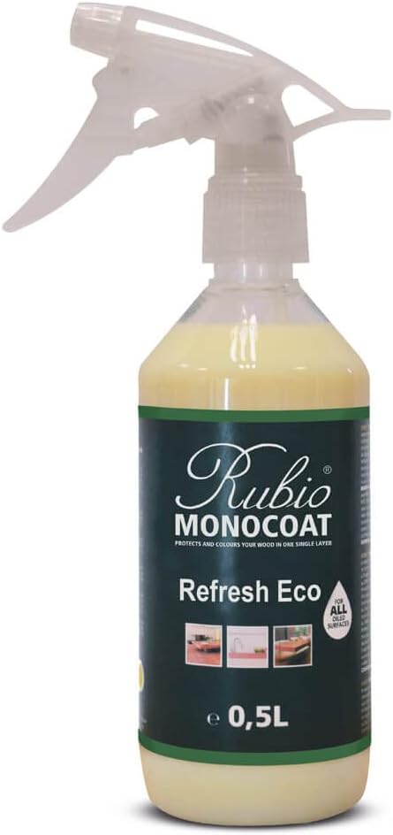 Rubio Monocoat Refresh Eco, 1,000 ft² | Clear Wood Maintenance Spray for Indoor Use | Ready-to-Use Treatment for Wood Tables, Cabinets & Furniture Treated with Oil | 1 Liter