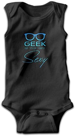 Geek Is The New Sexy Unisex-Baby Sleeveless Bodysuit 100% Cotton Bodysuit Onesies 18 Months