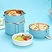 Bento Lunch Box 57 OZ, Arderlive Stackable Insulated Stainless Steel Lunch Container With Portable Lunch Bag, Large Capacity with Container & Spoon. (2 tier,blue)
