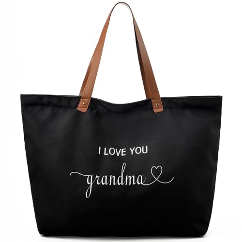 LEMEDE 30L Zip Grocery Bag - WYSIWYG,Minimalist Style Tote Bag,Wide Handheld to Reduce Shoulder Pressure,Gift for women