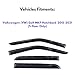 KPY Rain Guards Fit for 2015-2021 Volkswagen Golf, Out-Channel Window Visors Vent Wind Deflectors 4PC, Car Accessories for 15-21 VW Golf (5-Door Only)