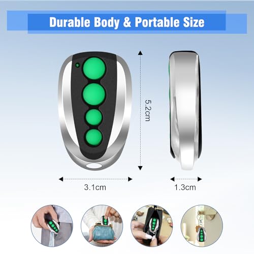433,92MHz Fernbedienung Garagenöffner Kompatibel mit All TOPENS M12,4-Kanal Handsender für automatischen Torantrieb Drehtorantrieb Schiebetorantrieb Garagenantrieb -3 Stück