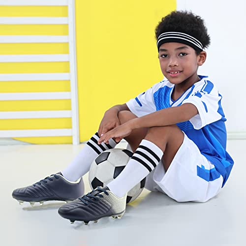 brooman Kids Soccer Cleats Boys Girls Athletic Outdoor Football Shoes2