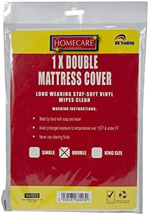 Double Vinyl Plastic Fitted Mattress Bed Cover Sheet Protector